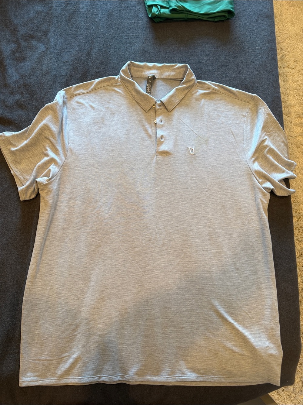 Vuori Light Gray Polo Shirt - Short Sleeve Performance